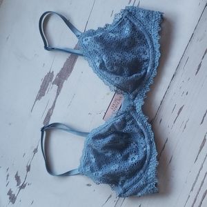 Victoria Secret bralette XS blue lace nwt